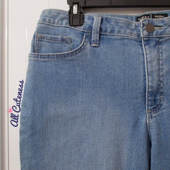 Riders by Lee Mid Rise Capri Jeans Size 14 M - Picture 3 of 7